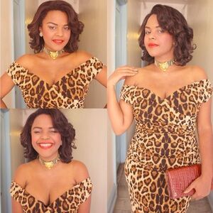 Wheels And Dollbaby Mantrap Leopard Wiggle Dress- Rare AU16 Size (US 12-14)